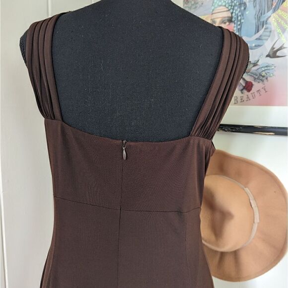 David Meister Criss-Cross Tortoiseshell Dress 8 Y2K Coquette Girl Whimsigoth - Picture 8 of 10